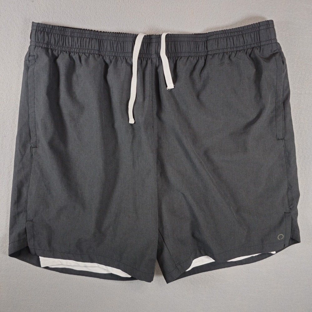 Skora Qwick Dry Running Shorts Men's Large Gray Lined Athletic Gym Workout Zip